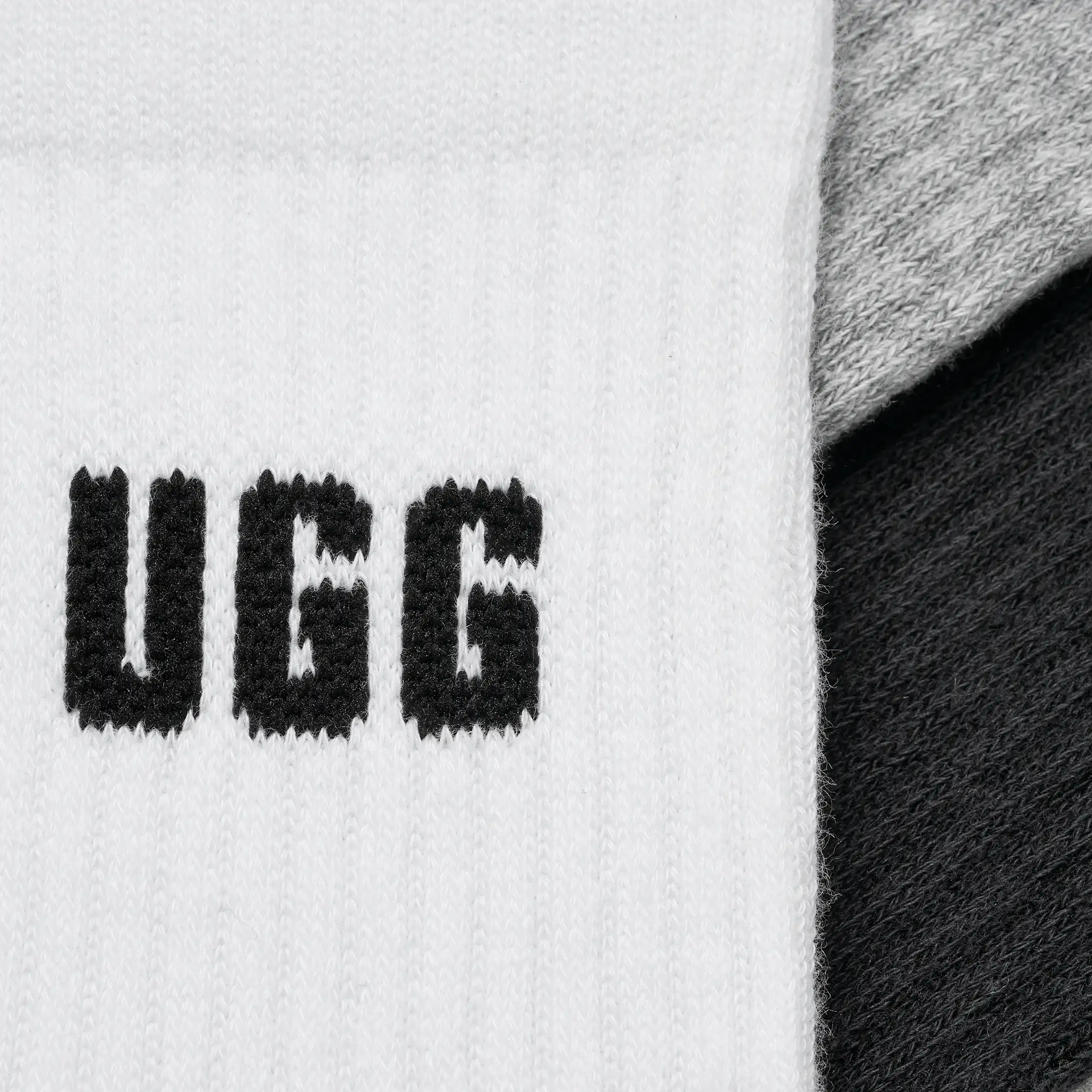 UGG Calzini Corti Quinlin Logo (confezione da tre paia) nimbus / grey heather / black