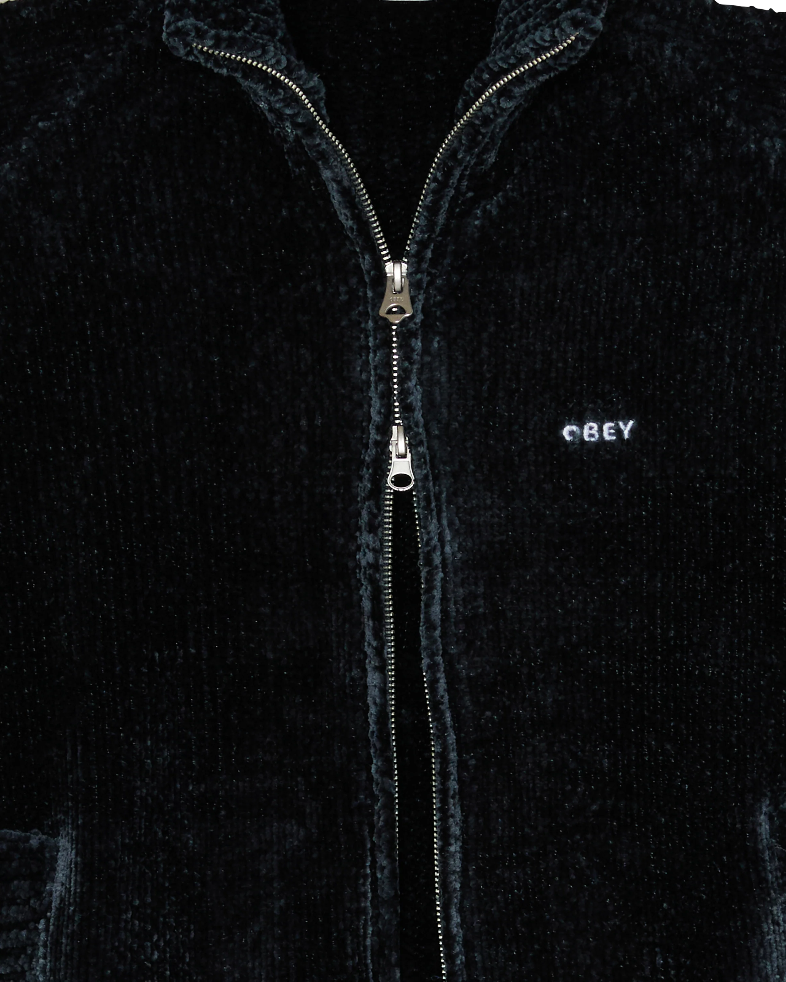 OBEY VAREN ZIP UP SWEATER Navy