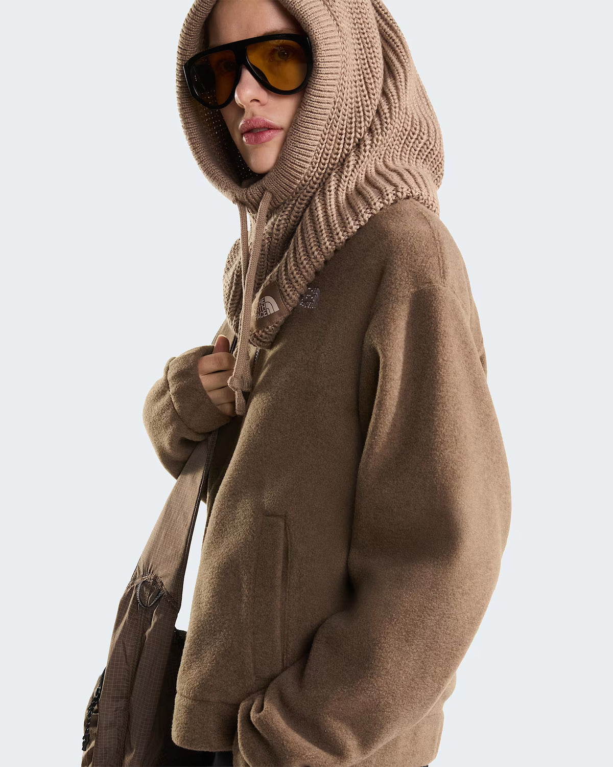 THE NORTH FACE Giacca in pile con colletto Garnet Black Heather