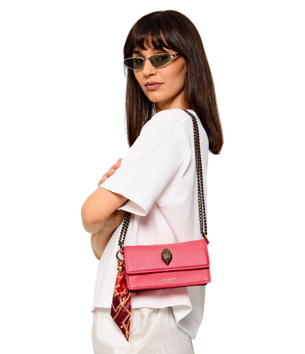 KURT GEIGER Small Sloane Soft Fucsia