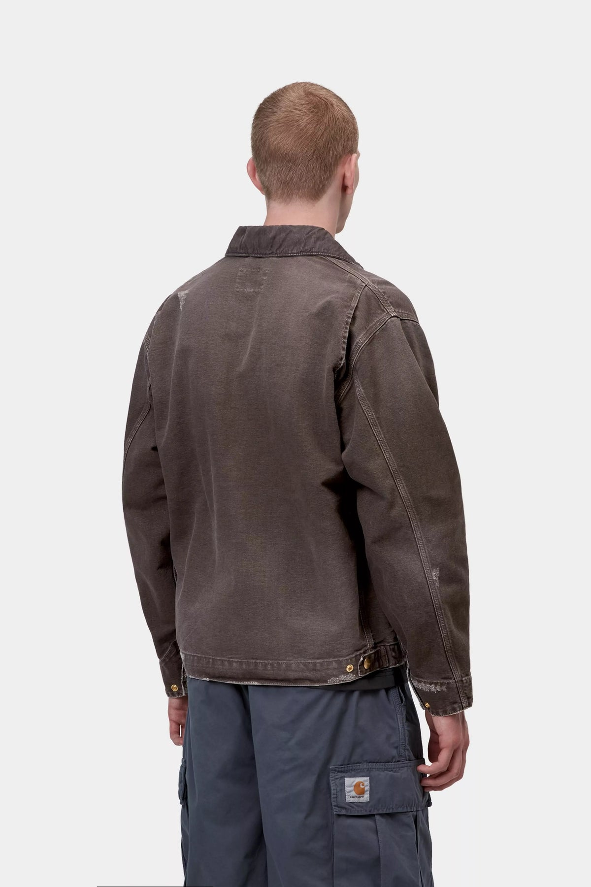 CARHARTT WIP OG Detroit Jacket Tobacco / Tobacco, Destroy wash