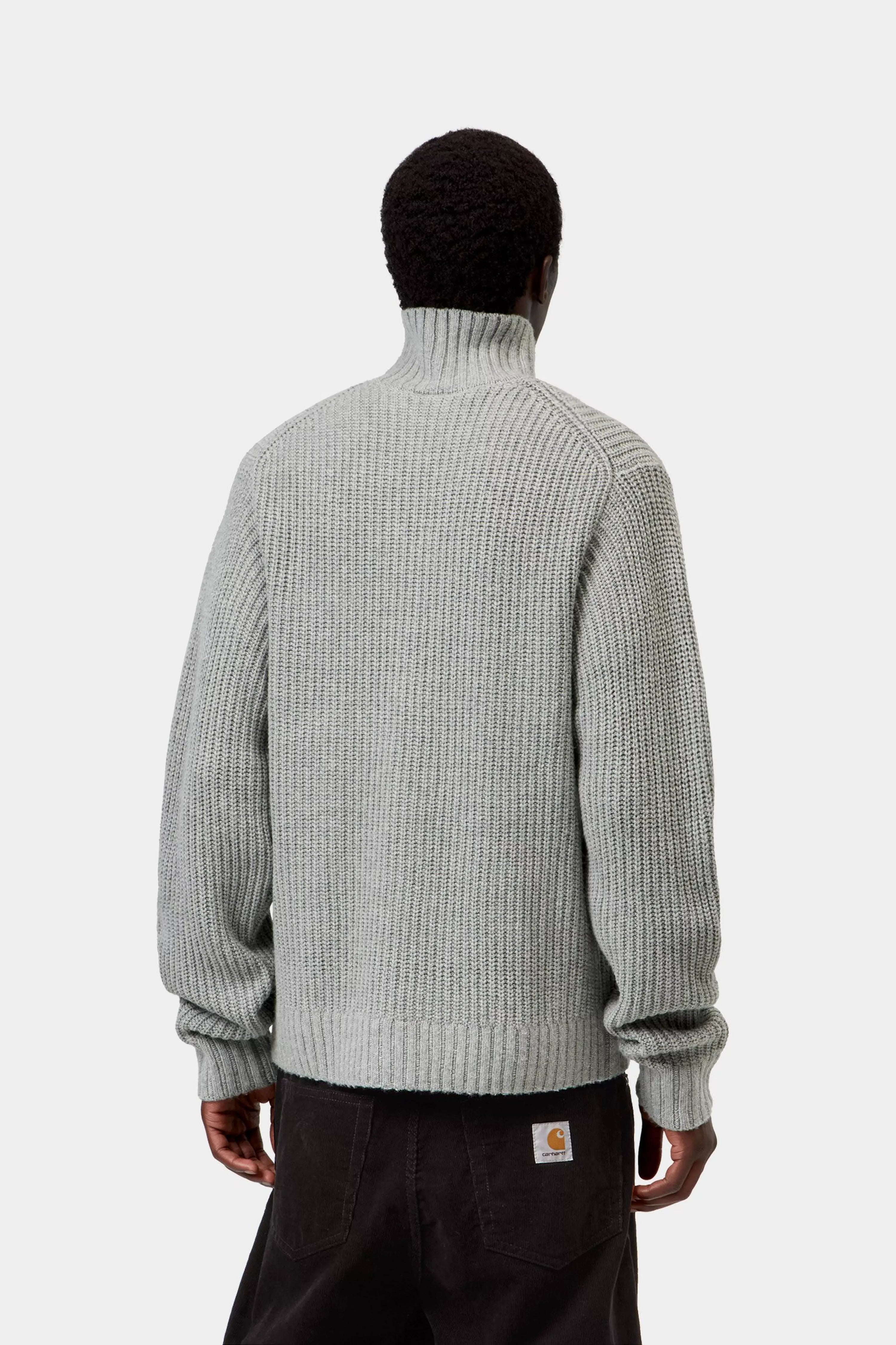 CARHARTT WIP Detroit Half Zip Sweater Grey Heather