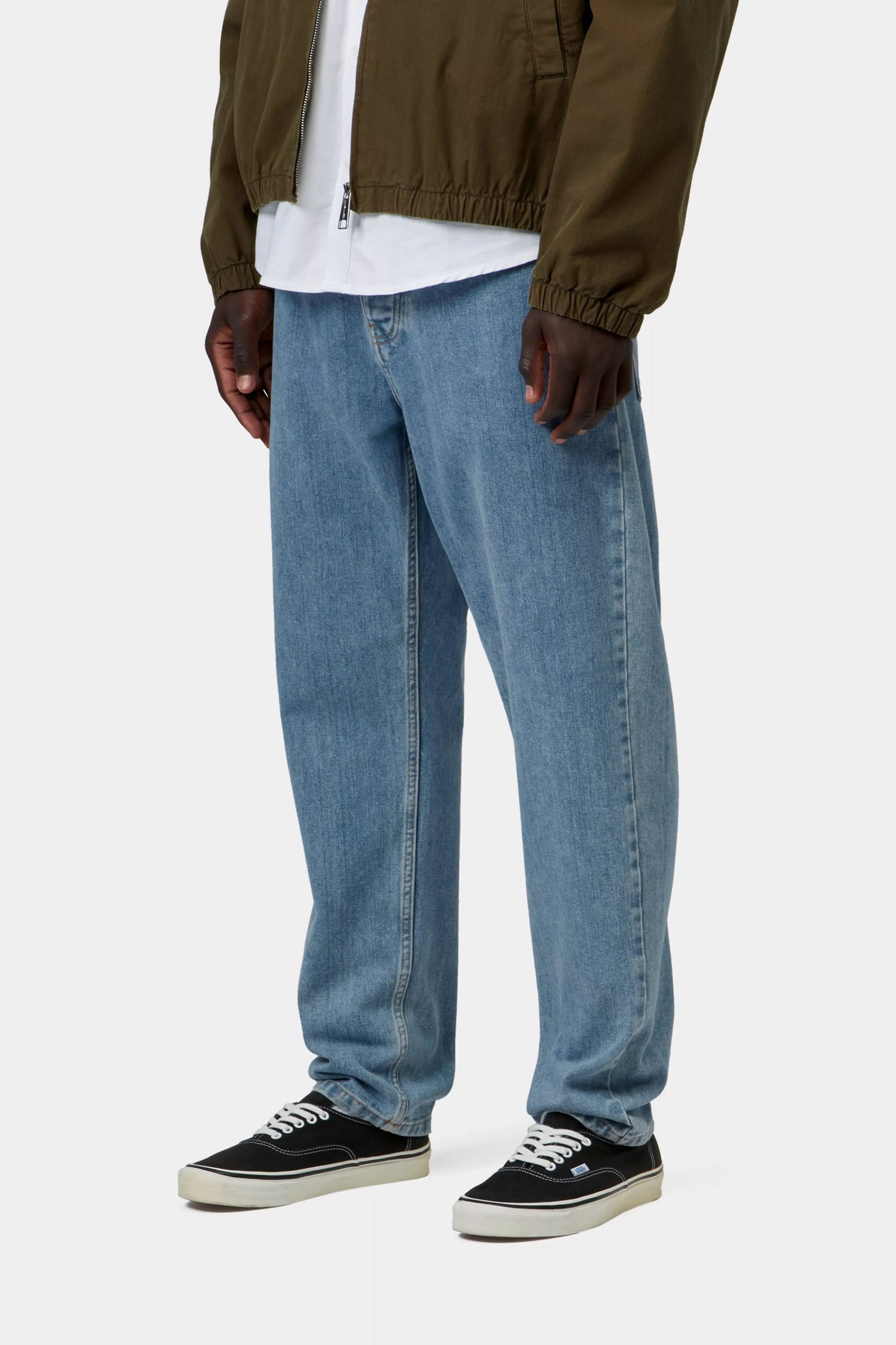 CARHARTT WIP Newel Pant Blue, Stone bleached