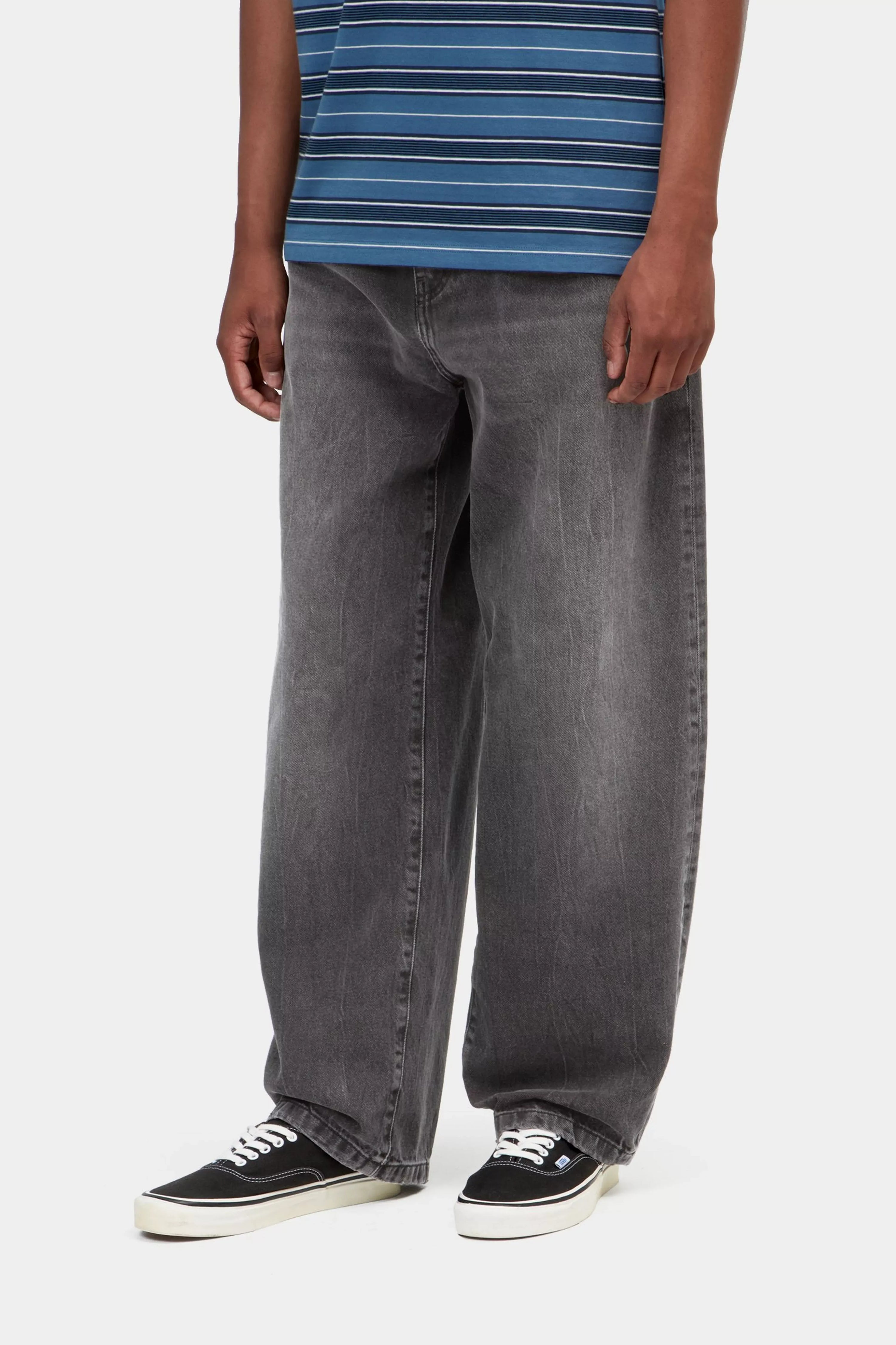 CARHARTT WIP Landon Pant Black, Marble used wash