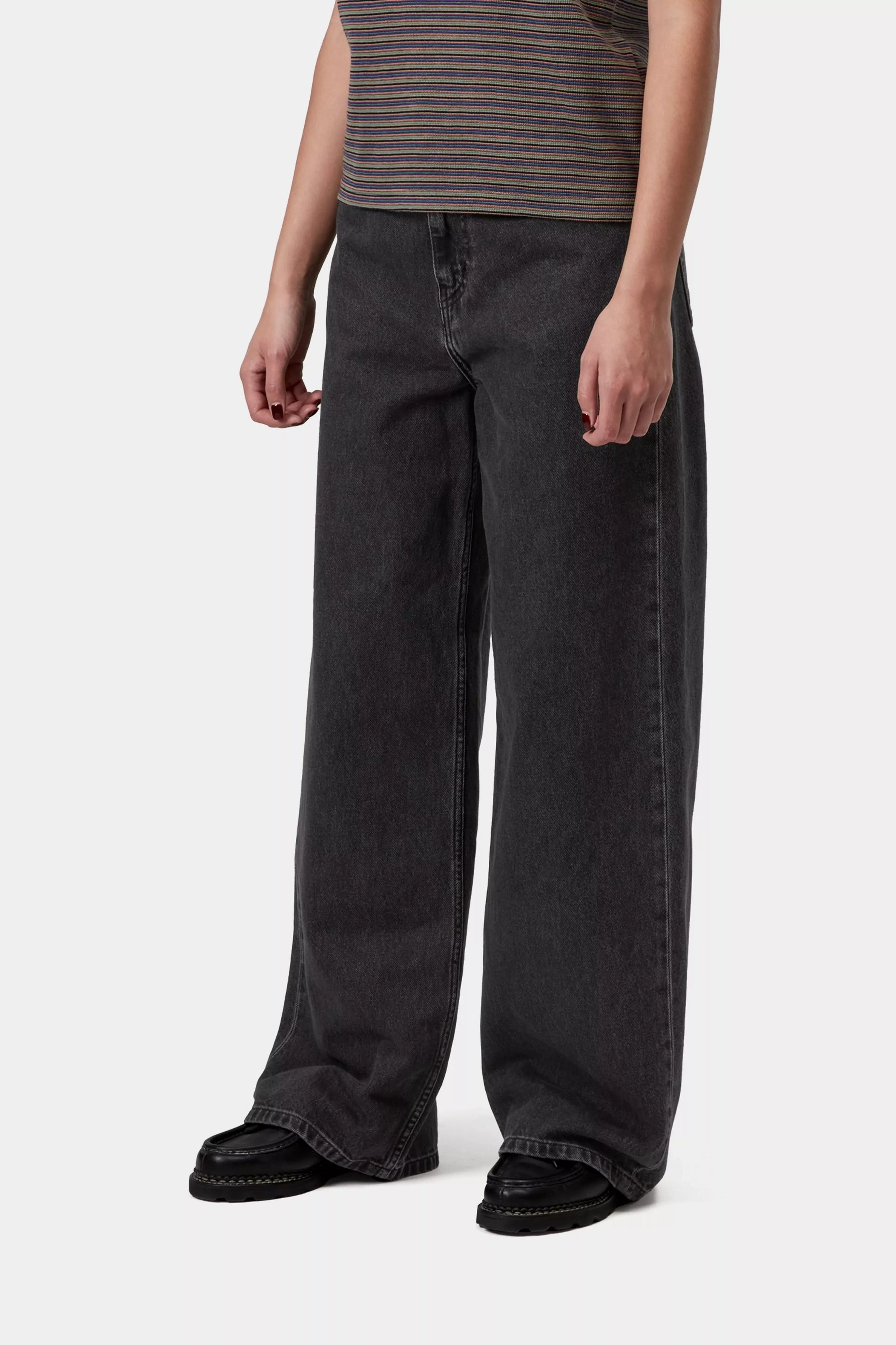 CARHARTT WIP W' Jane Pant Black, Heavy stone wash