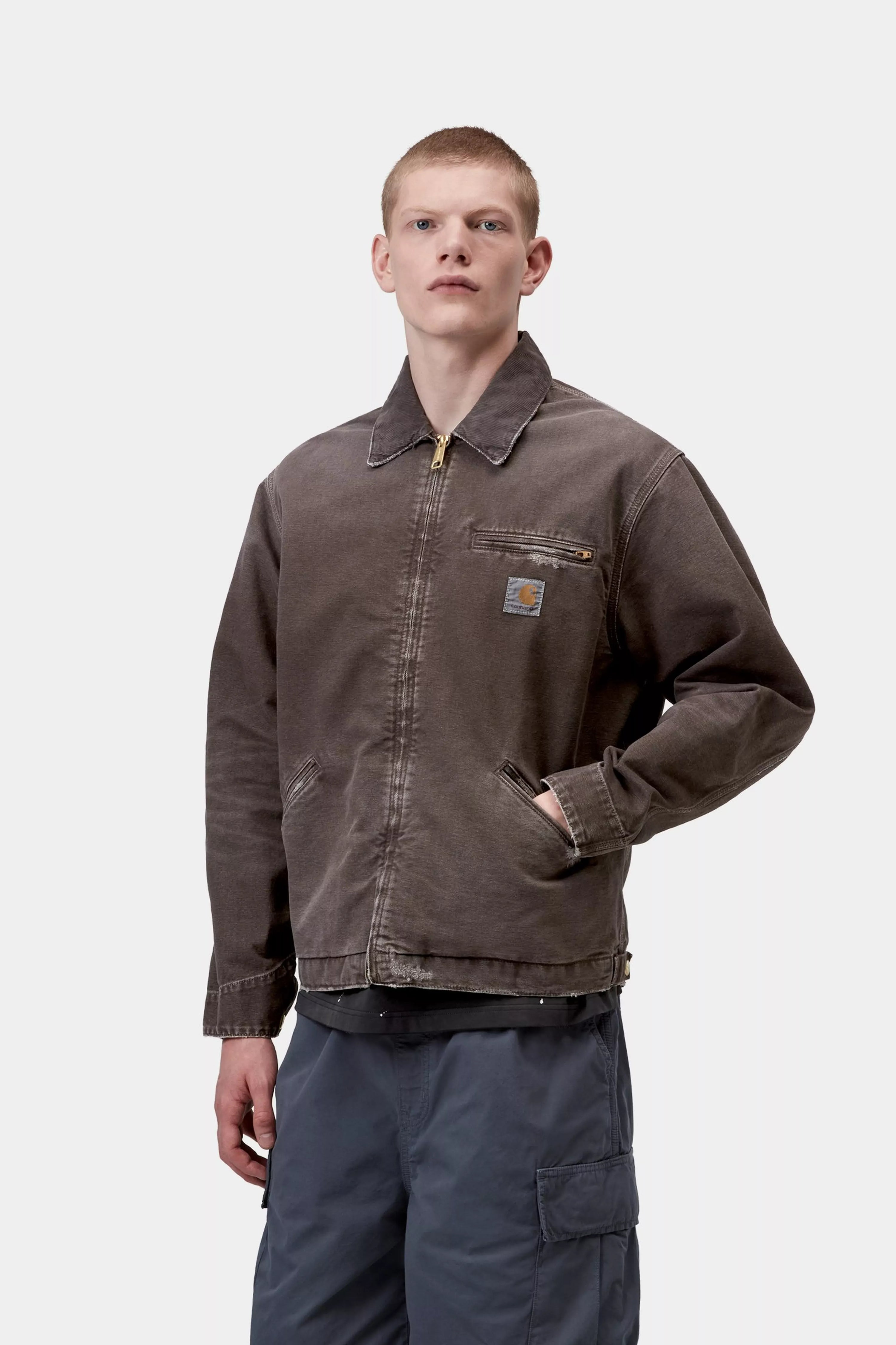 CARHARTT WIP OG Detroit Jacket Tobacco / Tobacco, Destroy wash