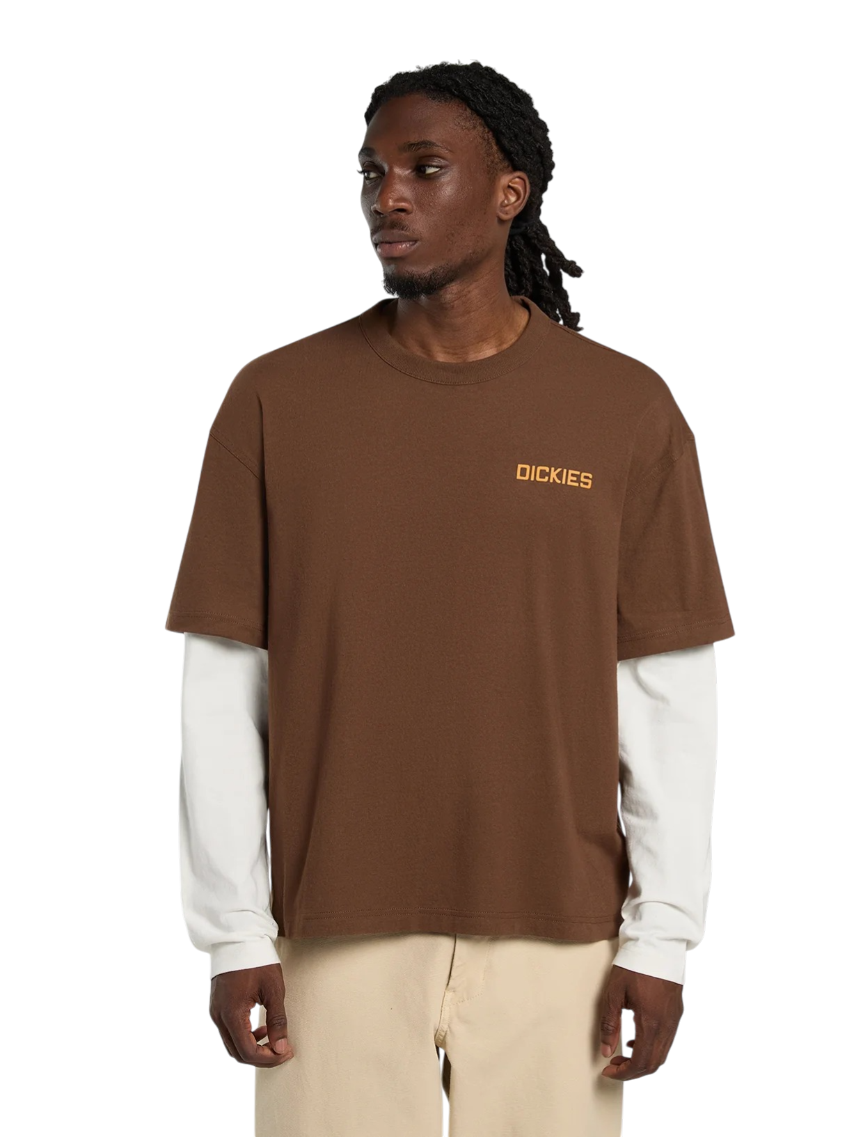 DICKIES T-shirt leggera Payson 2-in-1  Marrone legno
