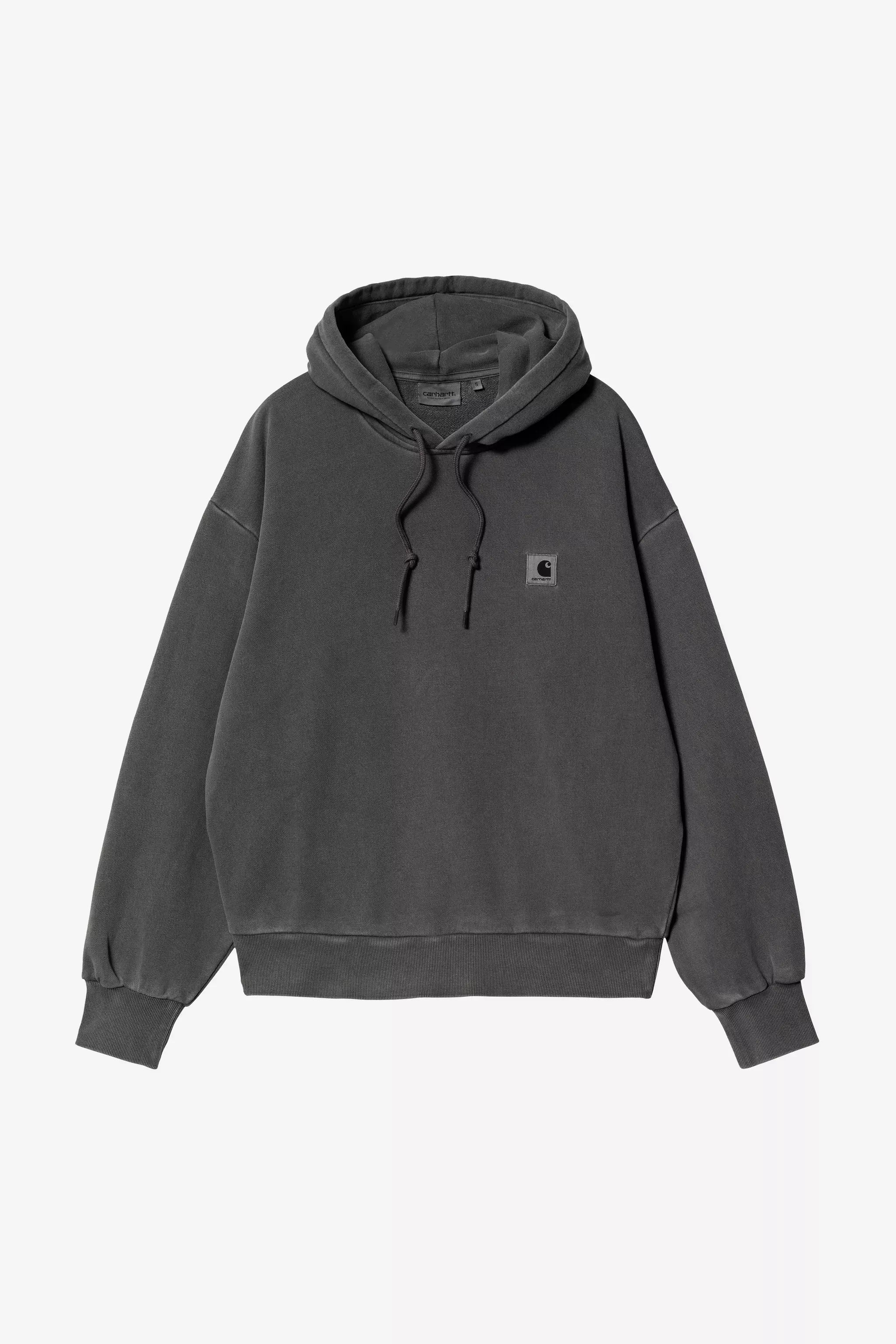 CARHARTT WIP W' Hooded Nelson Sweatshirt Black, Garment dyed