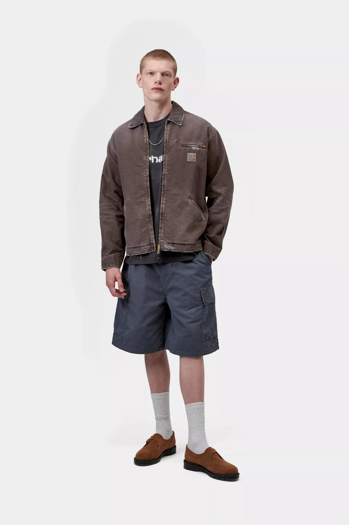 CARHARTT WIP OG Detroit Jacket Tobacco / Tobacco, Destroy wash