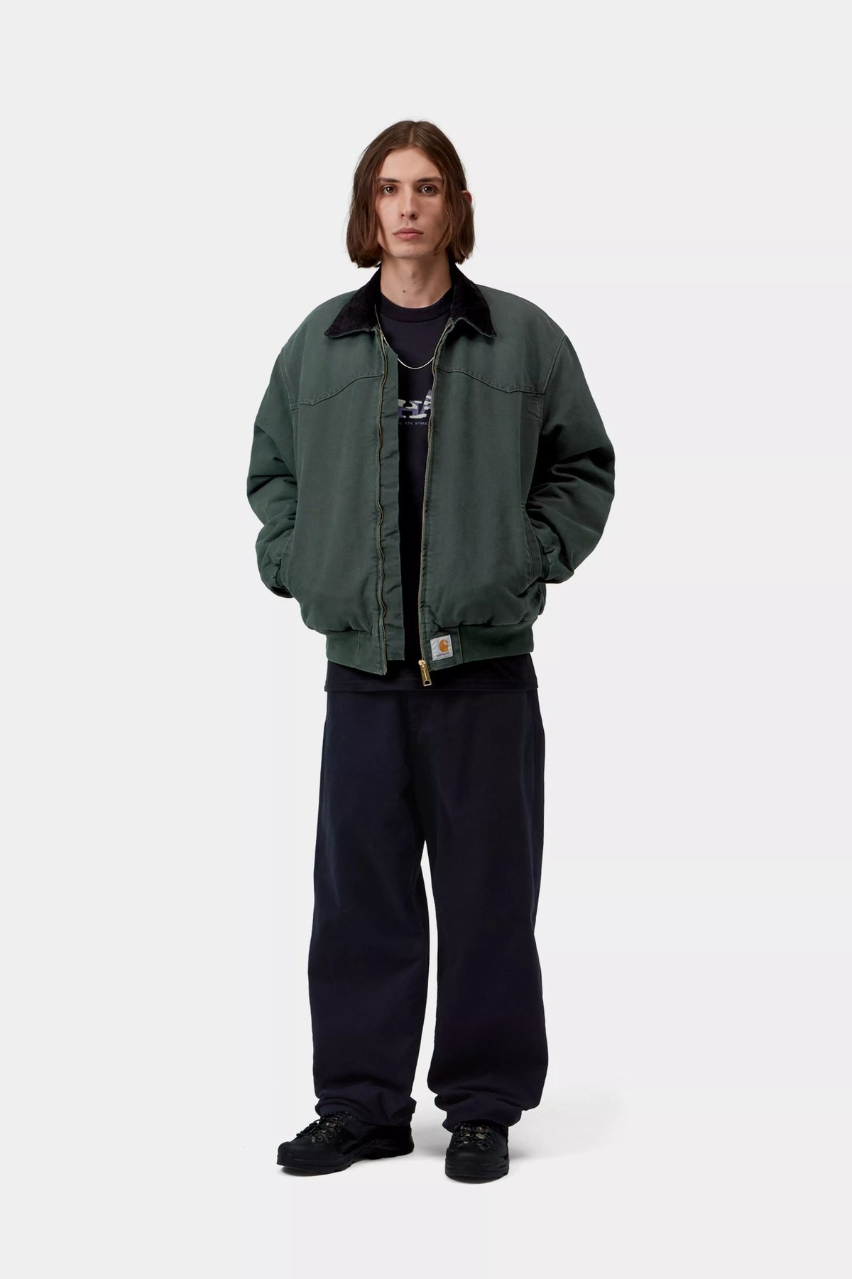 CARHARTT WIP OG Santa Fe Jacket Raven / Black, Stone canvas