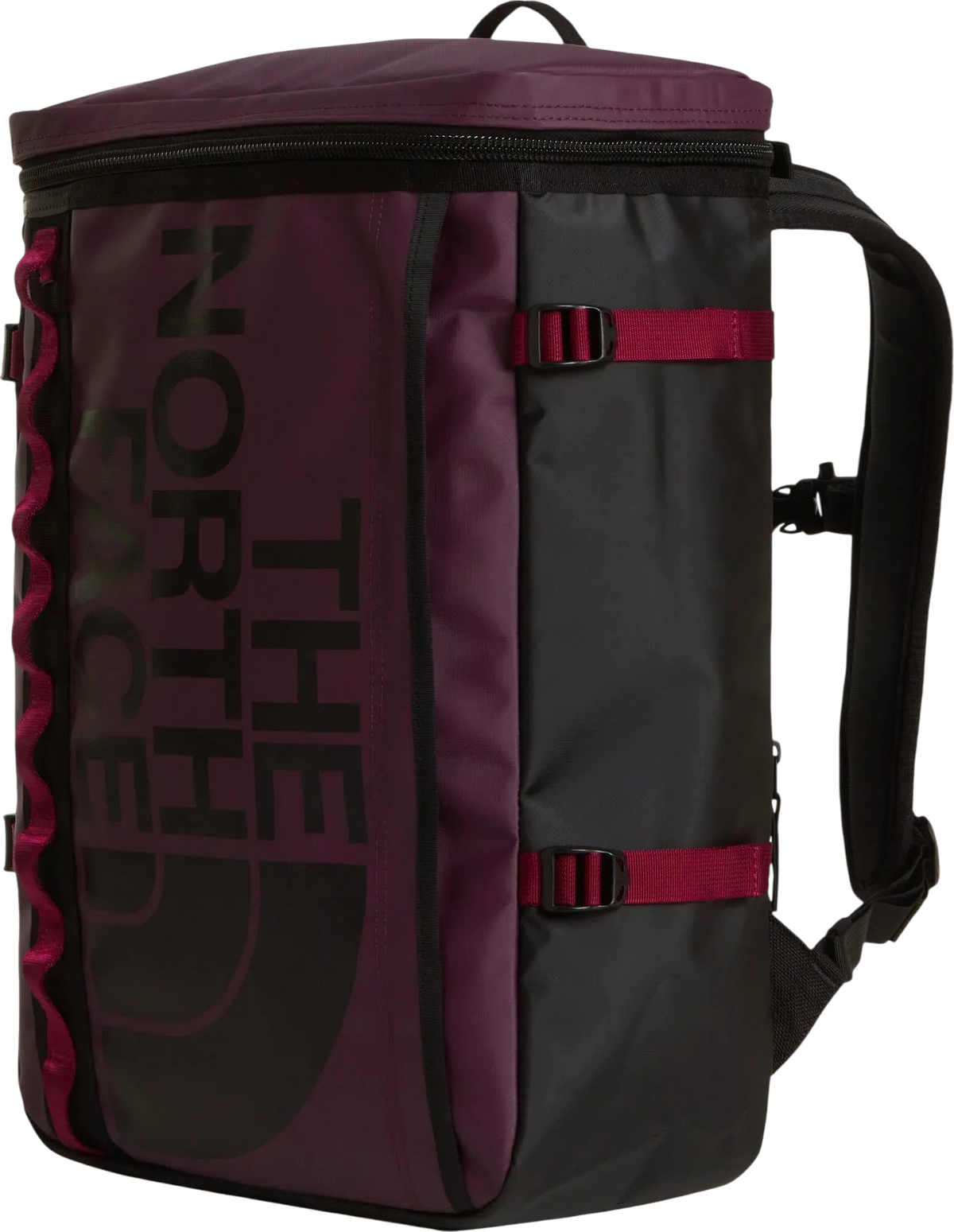 Zaino Blaze Shop The North Face Base Camp Fuse Box bordeaux e nero con design squadrato e cinghie di compressione