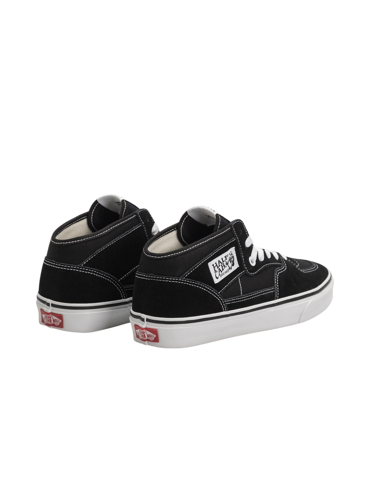 Sneakers Blaze Shop Vans Half Cab Decon in suede e canvas nero con suola bianca e label Steve Caballero