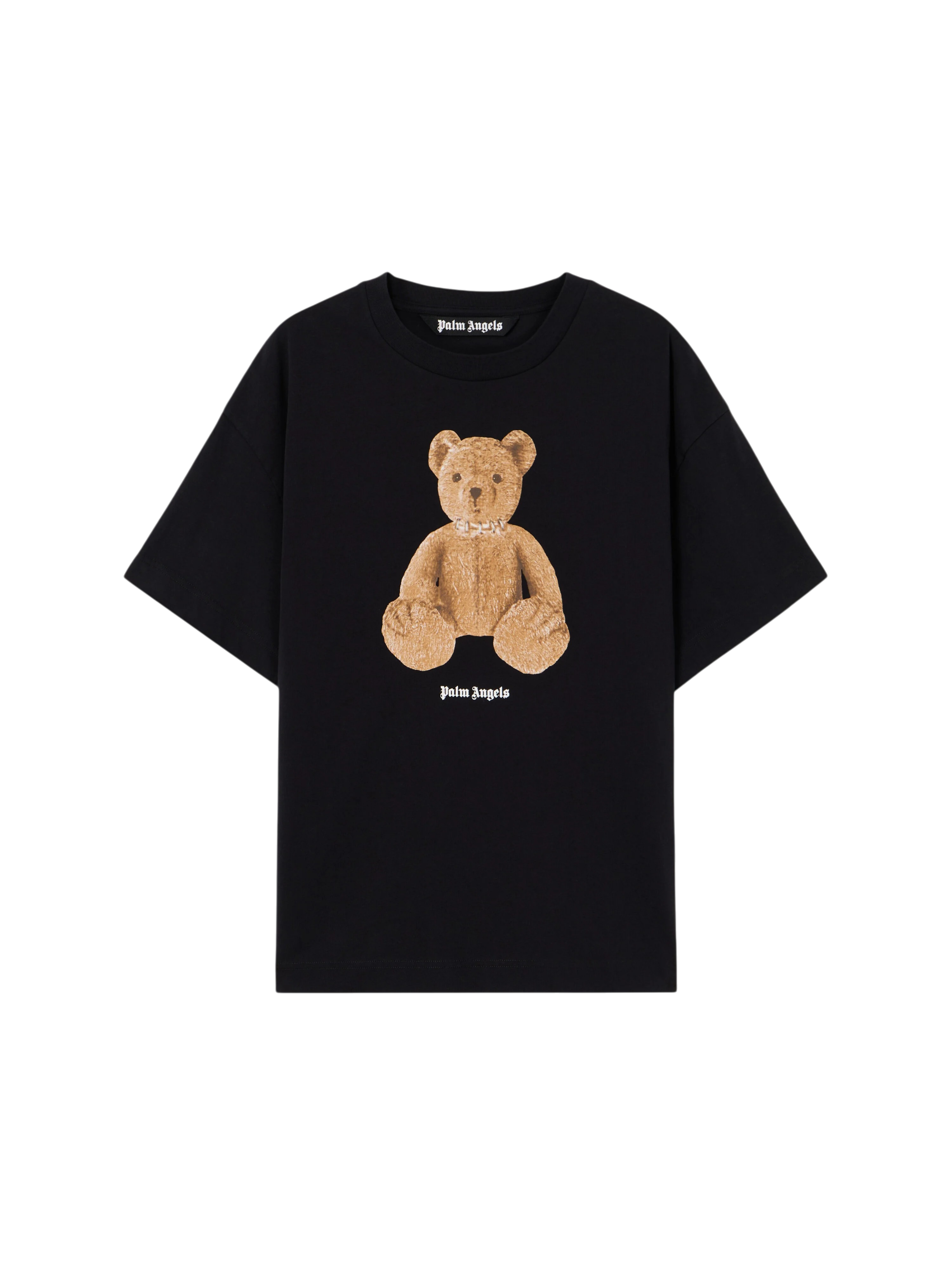 PALM ANGELS Bear T-Shirt Black Brown
