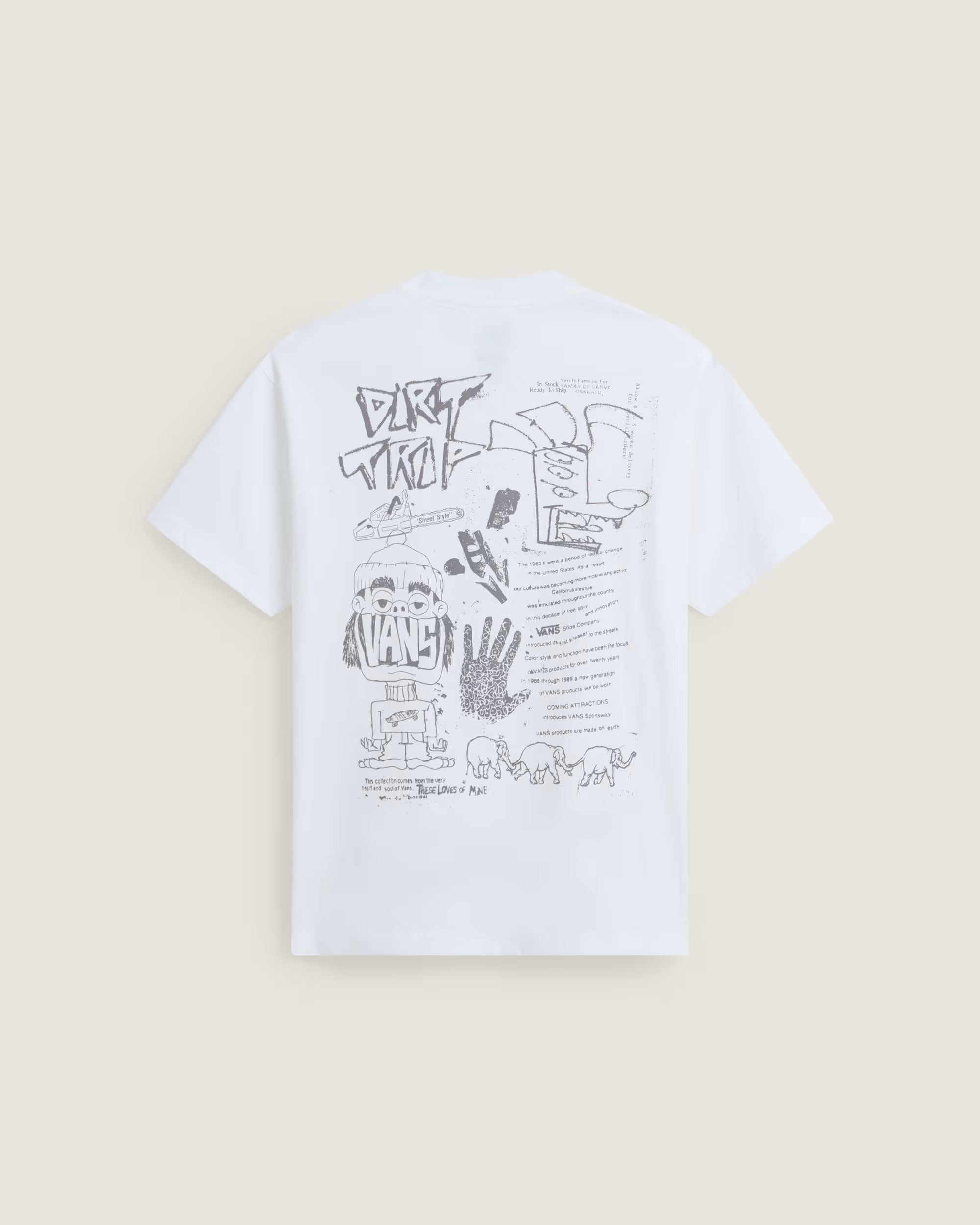 VANS T-SHIRT Dirt Trip White