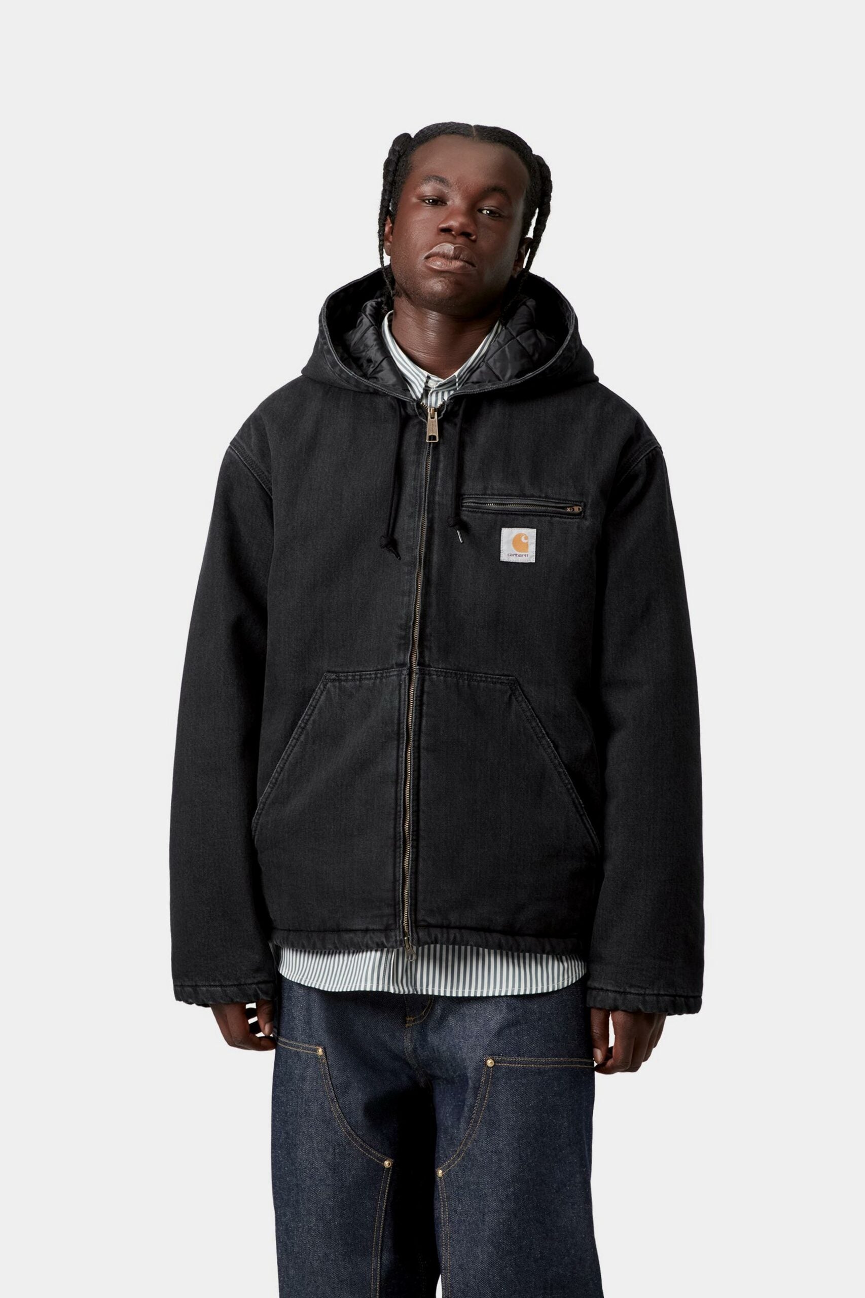 CARHARTT WIP Cleveland Jacket Black Stone Washed