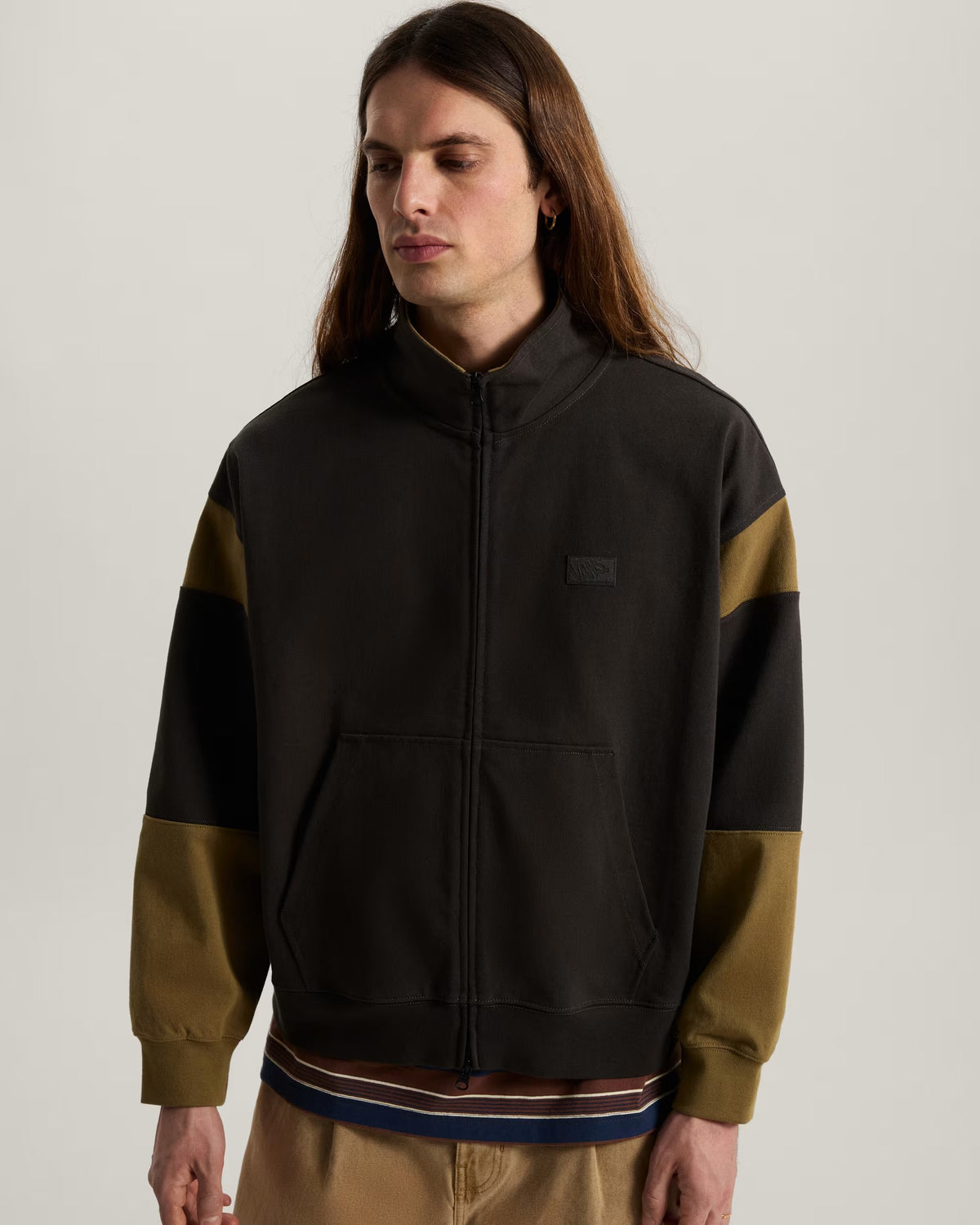 VANS FELPA con collo a lupetto e zip intera Retro Sport Black