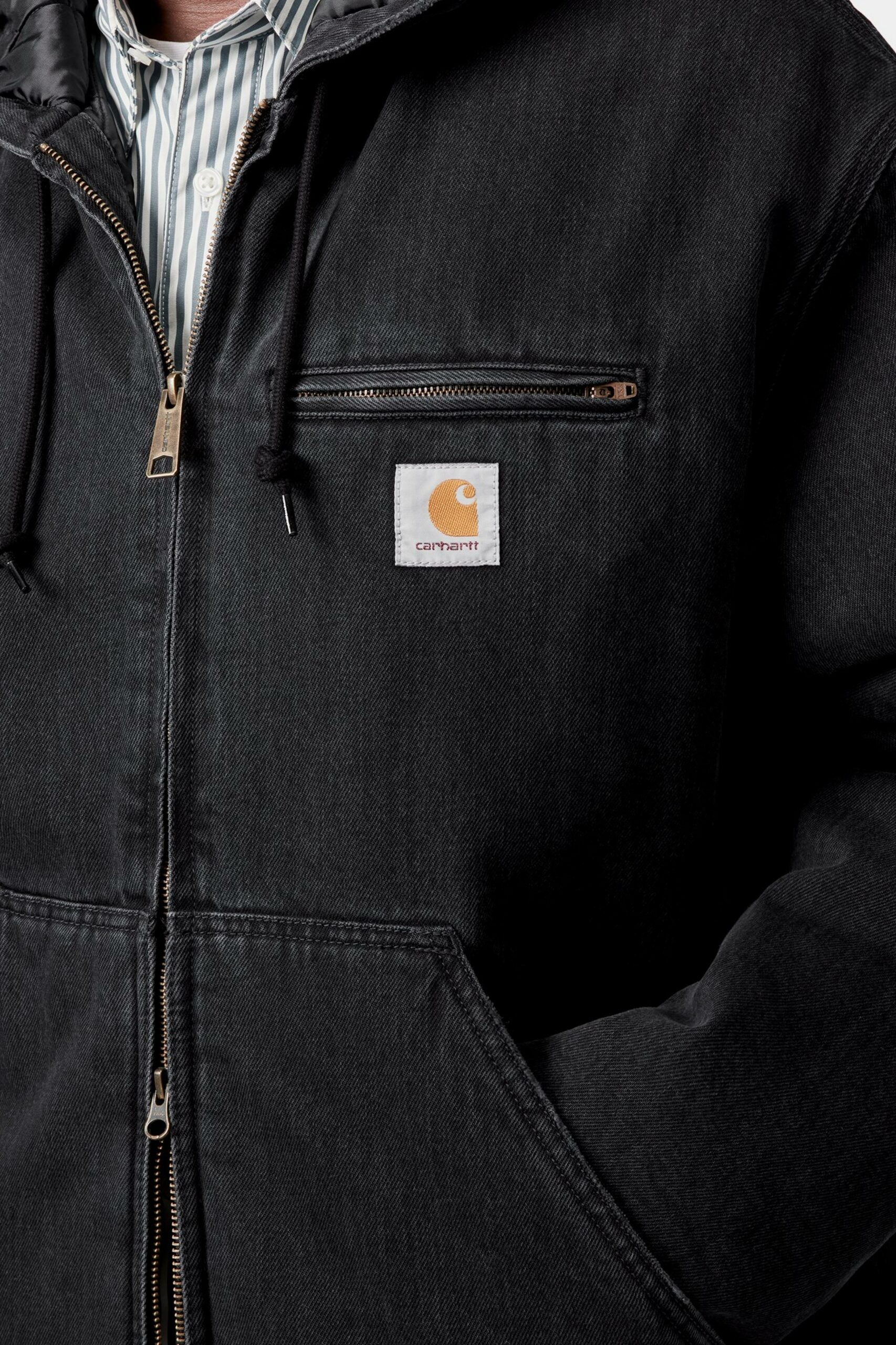 CARHARTT WIP Cleveland Jacket Black Stone Washed