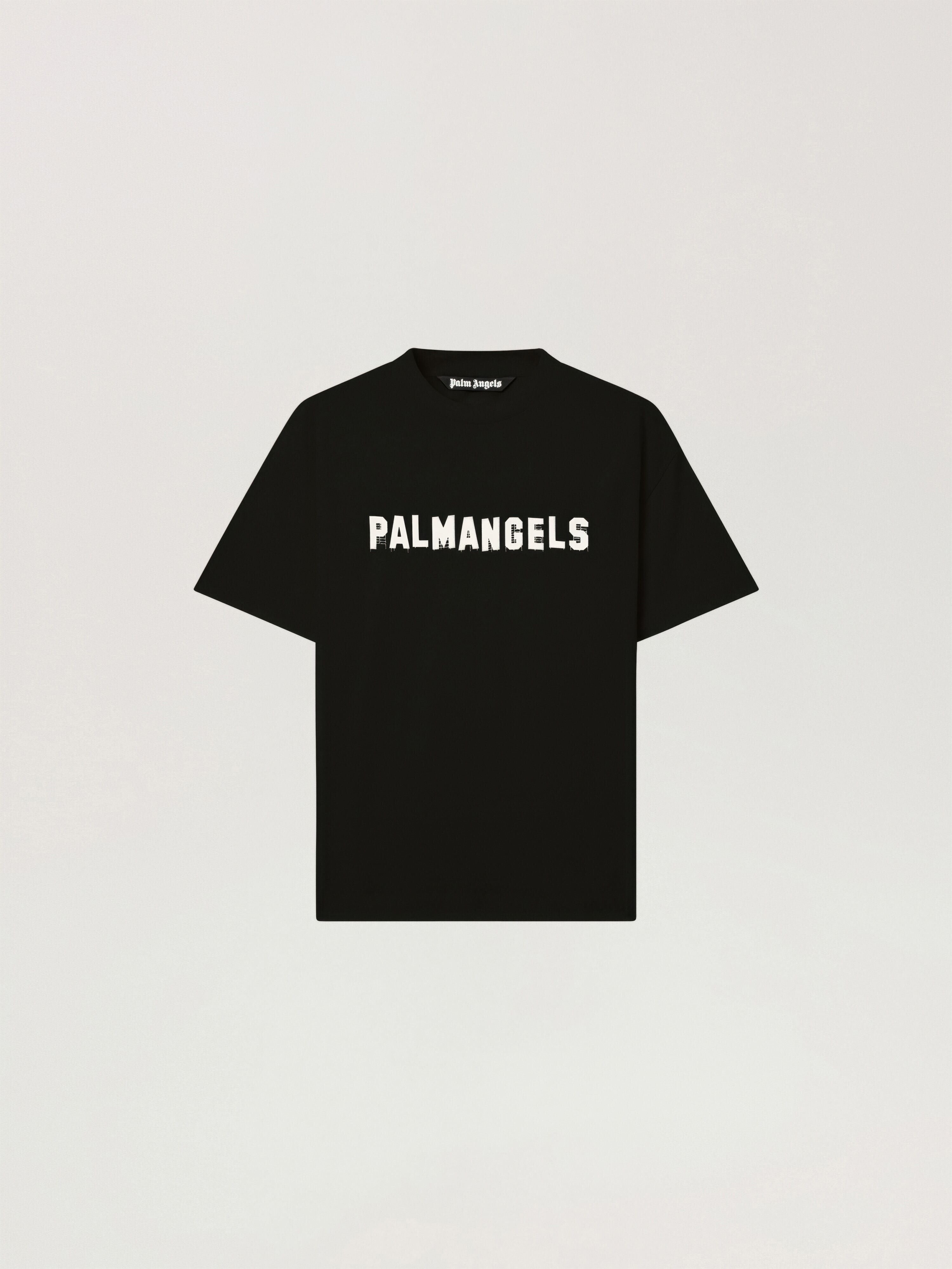 PALM ANGELS Palm Hills Regular T-Shirt BLACK - OFF WHITE