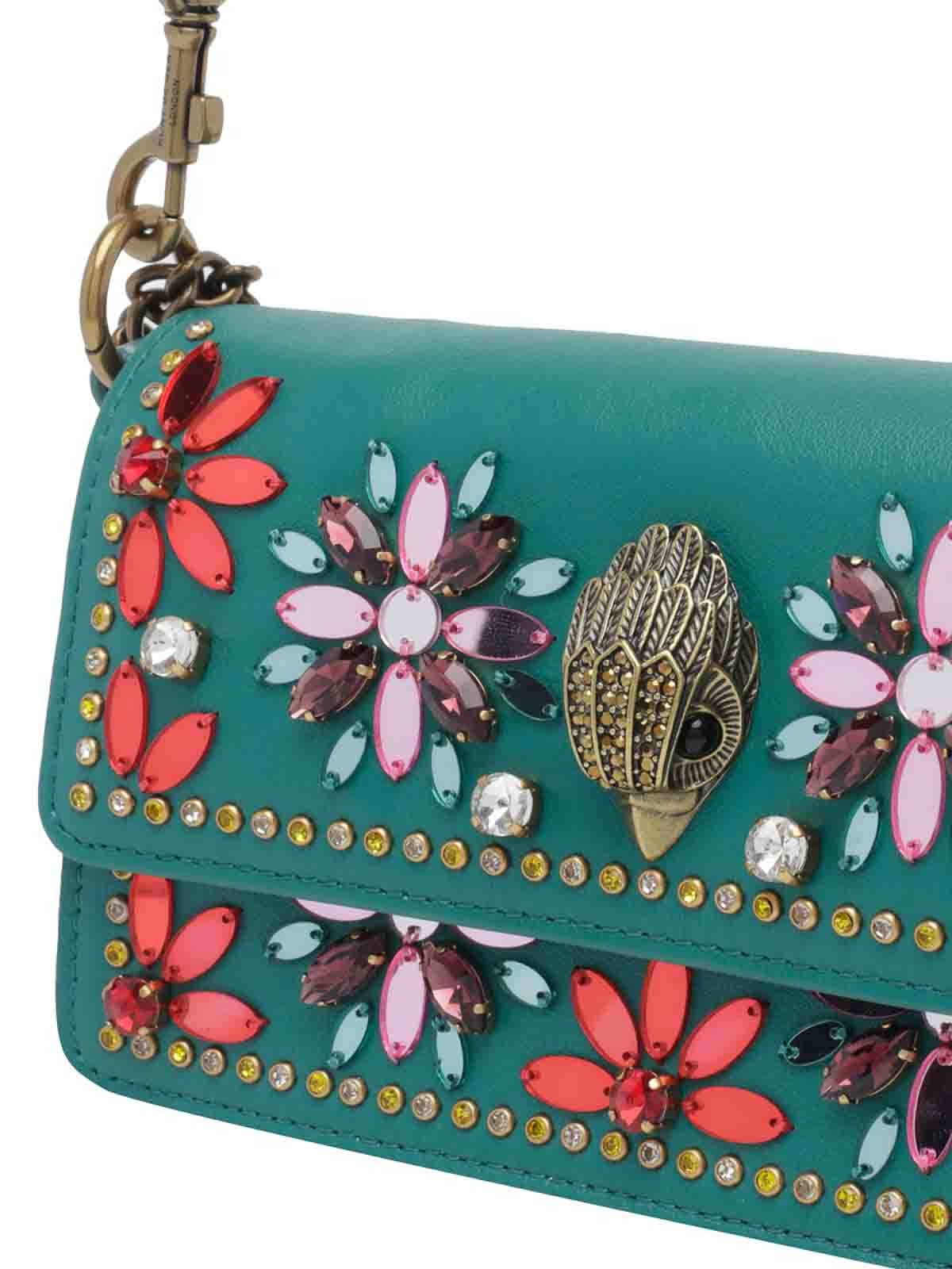 KURT GEIGER Small Sloane Flower Green