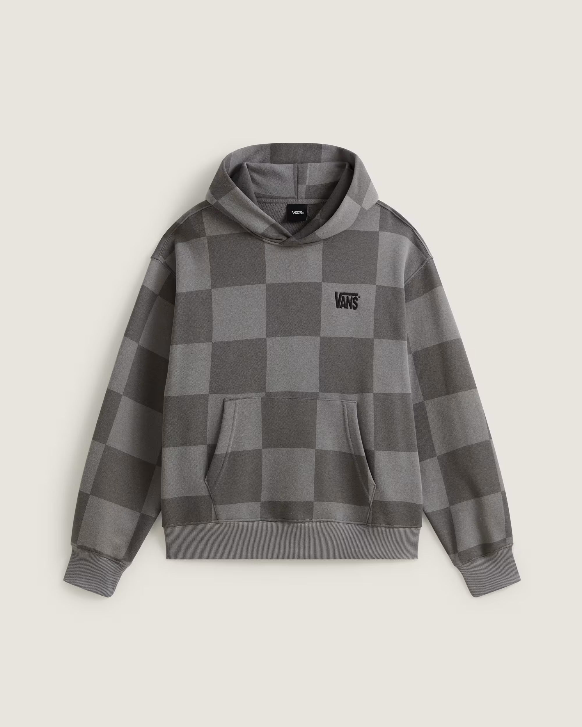 VANS FELPA con cappuccio Stretch Logo Checkerboard Grey
