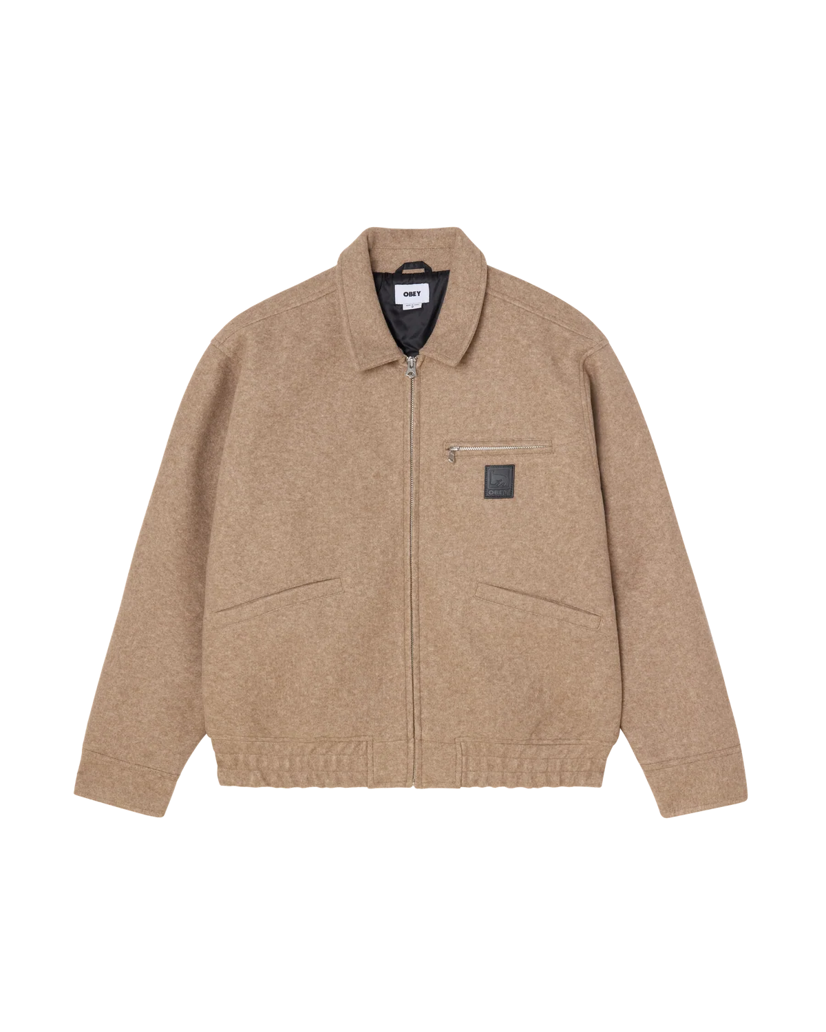 OBEY LEDGER BLOUSON JACKET Latte