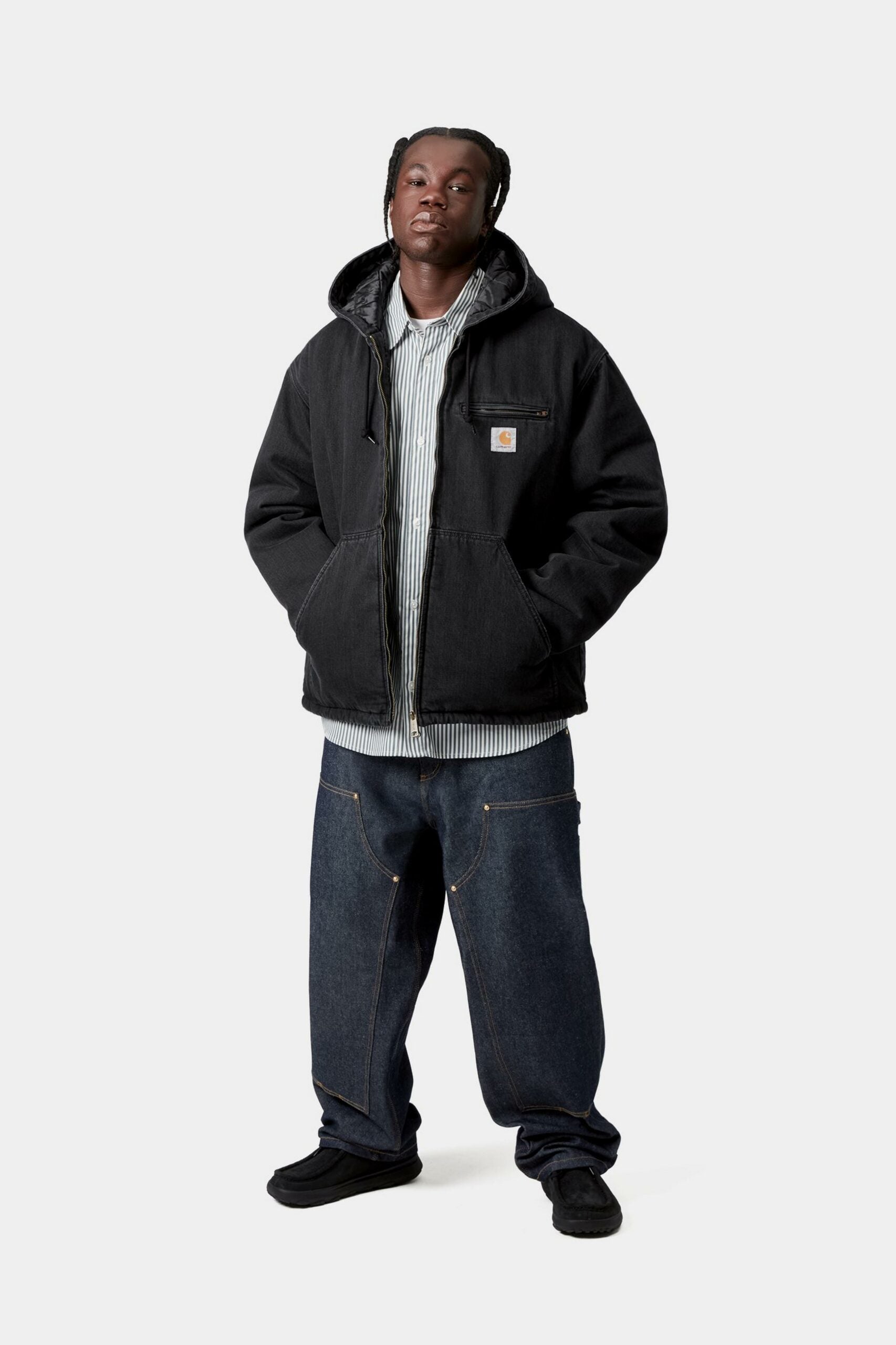 CARHARTT WIP Cleveland Jacket Black Stone Washed