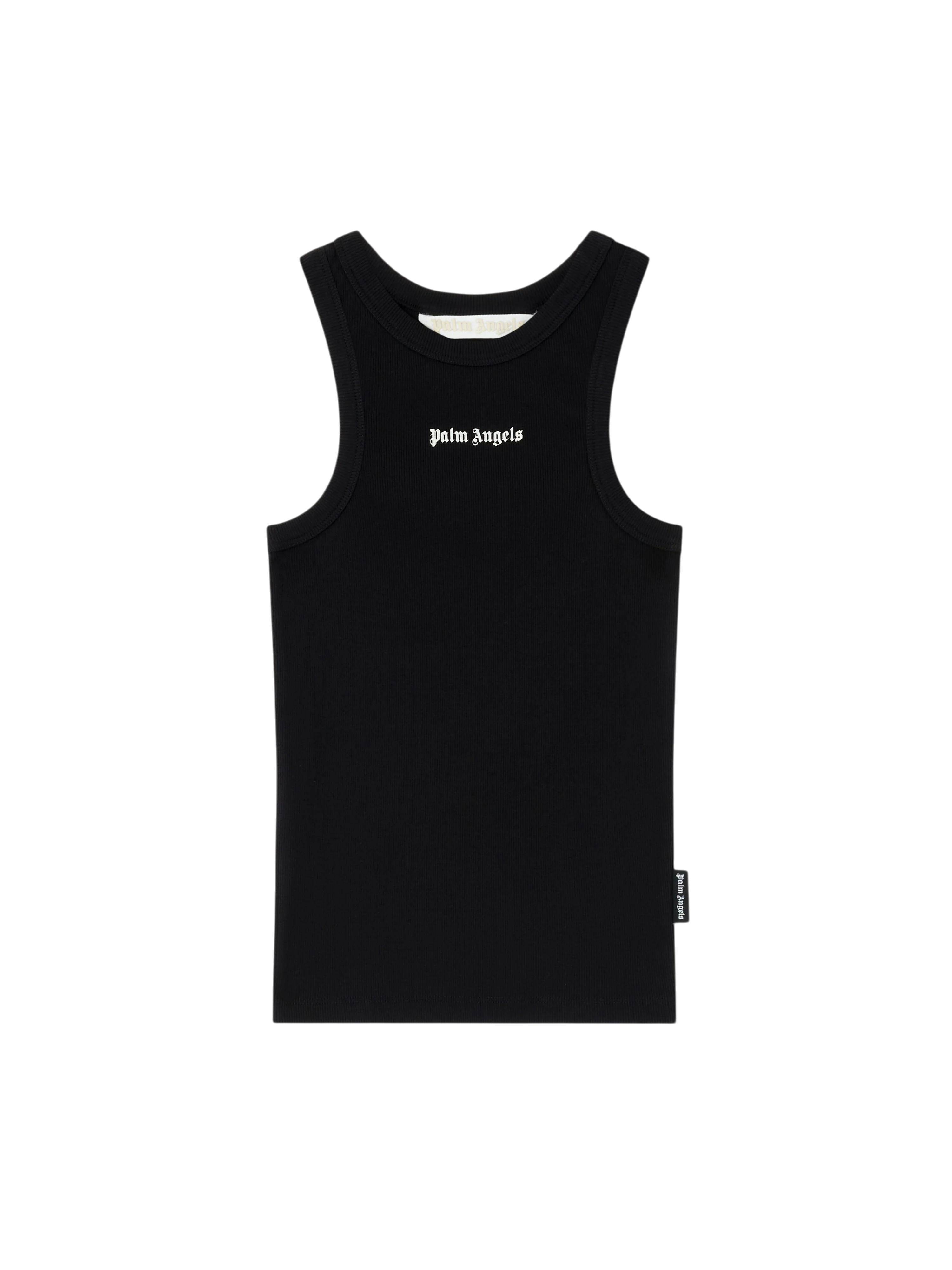 PALM ANGELS Classic Logo Fitted Tank Top Black Off White