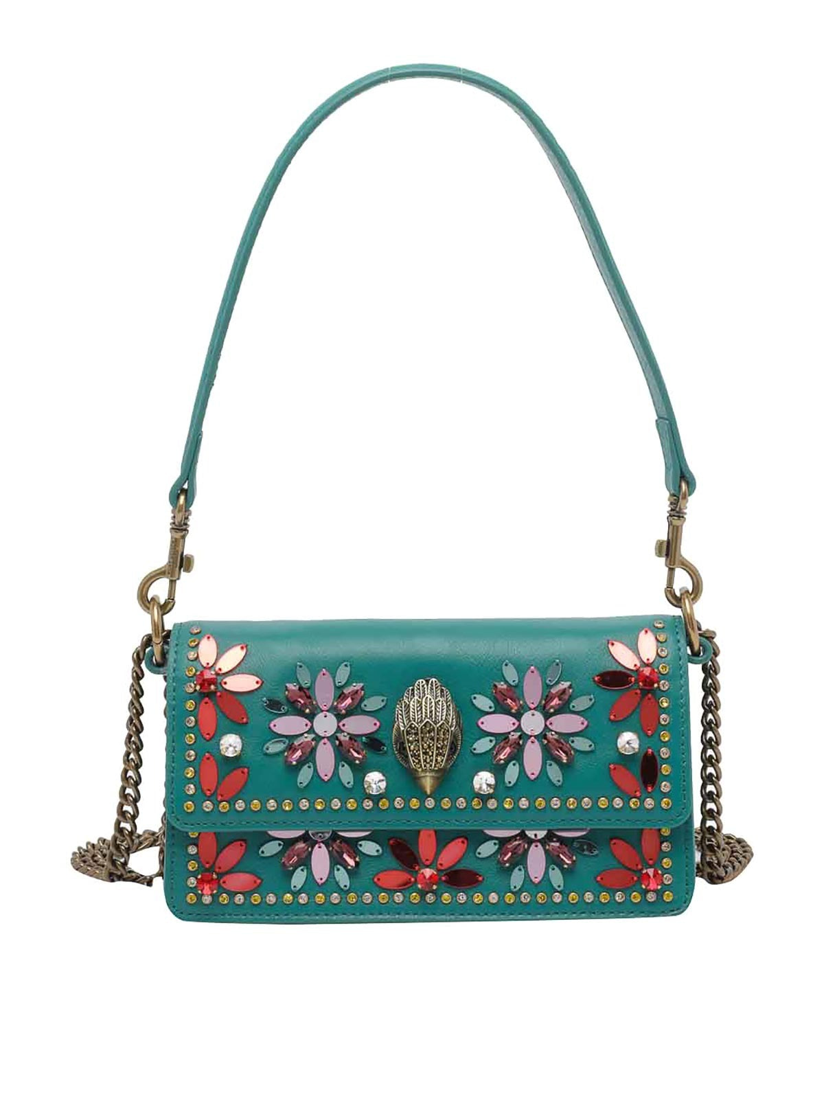 KURT GEIGER Small Sloane Flower Green