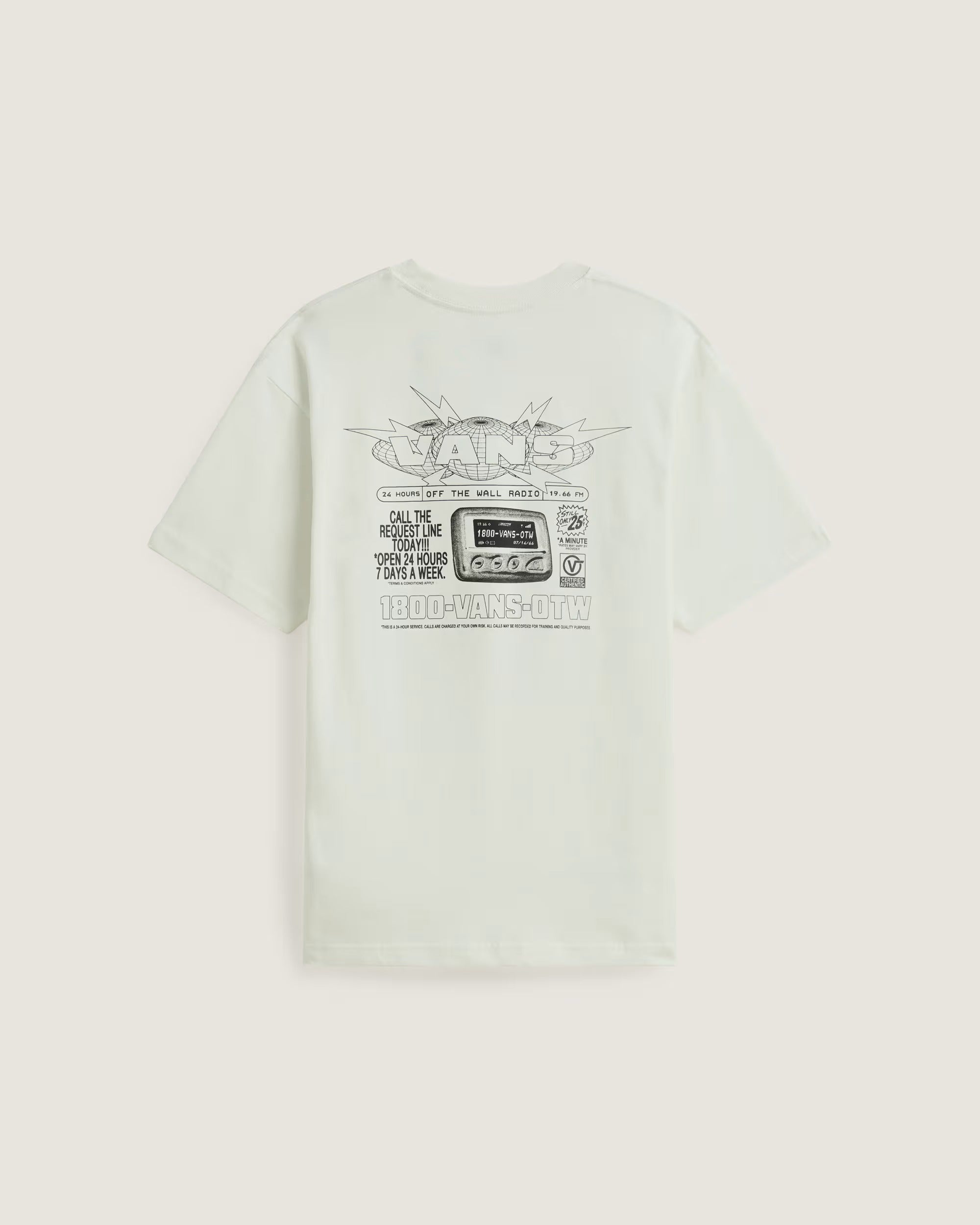 VANS T-SHIRT Hotline Radio Off White