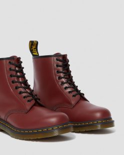 DR MARTENS STIVALI 1460 SMOOTH CHERRY RED