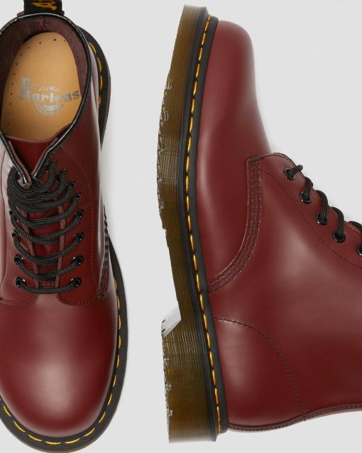 DR MARTENS STIVALI 1460 SMOOTH CHERRY RED
