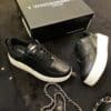 WINDSORSMITH RACERR Black White leather