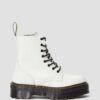 DR MARTENS STIVALI PLATFORM DI PELLE SINCLAIR WHITE