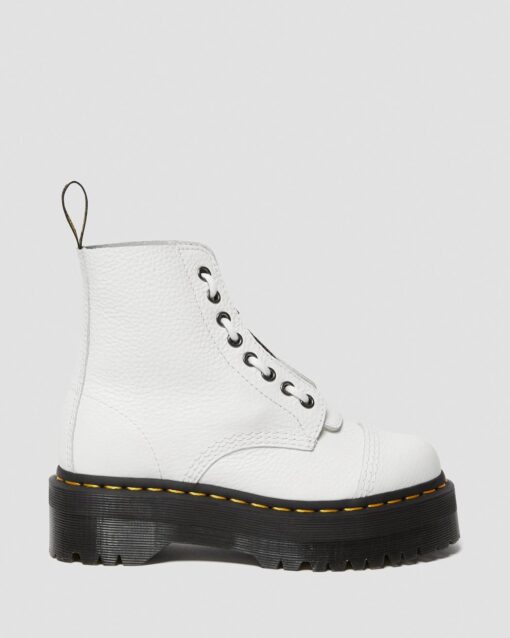 DR MARTENS STIVALI PLATFORM DI PELLE SINCLAIR WHITE