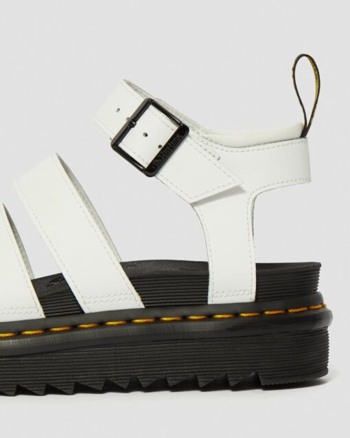 DR MARTENS SANDALI DI PELLE CON CINTURINO BLAIRE (White Hydro)