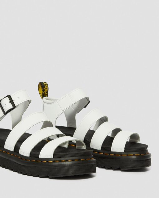 DR MARTENS SANDALI DI PELLE CON CINTURINO BLAIRE (White Hydro)