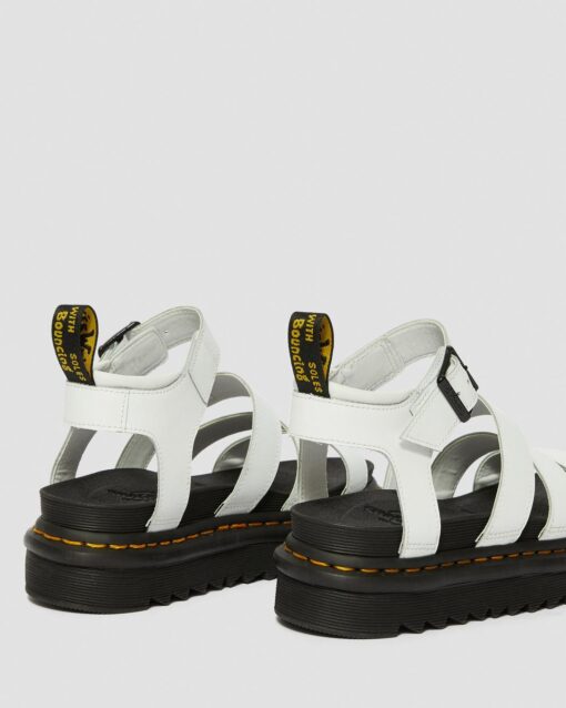DR MARTENS SANDALI DI PELLE CON CINTURINO BLAIRE (White Hydro)