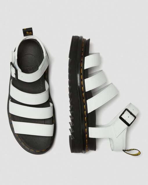 DR MARTENS SANDALI DI PELLE CON CINTURINO BLAIRE (White Hydro)