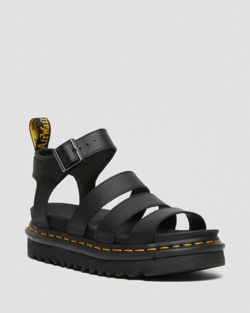 DR MARTENS SANDALI DI PELLE CON CINTURINO BLAIRE (Black Hydro)