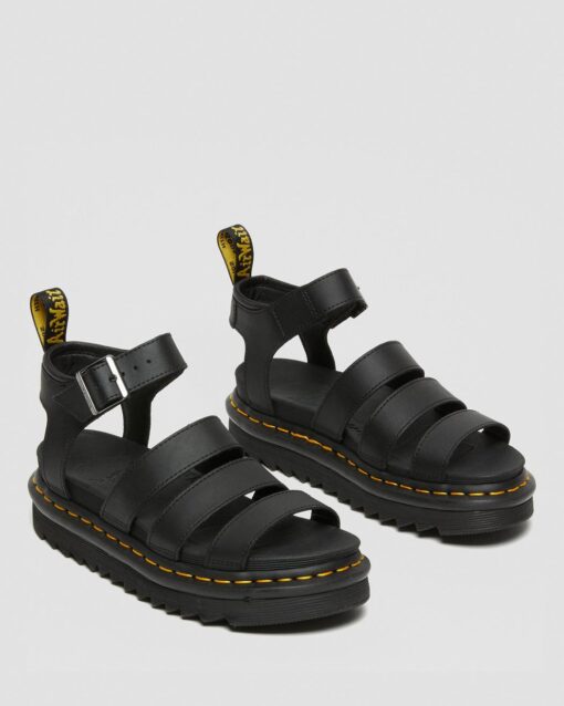 DR MARTENS SANDALI DI PELLE CON CINTURINO BLAIRE (Black Hydro)
