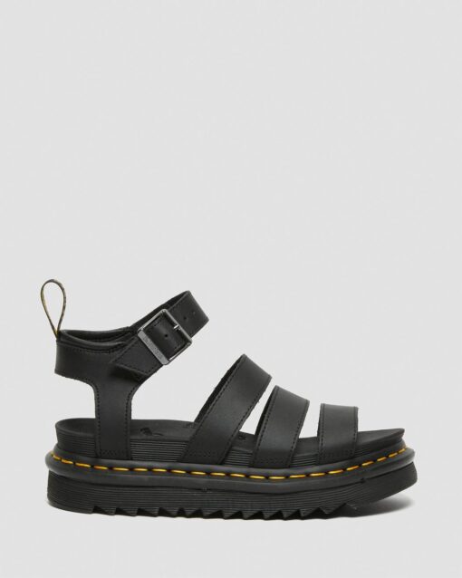 DR MARTENS SANDALI DI PELLE CON CINTURINO BLAIRE (Black Hydro)