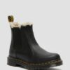 DR MARTENS STIVALETTI CHELSEA DI PELLE CON RIVESTIMENTO IN PELLICCIA 2976 LEONORE