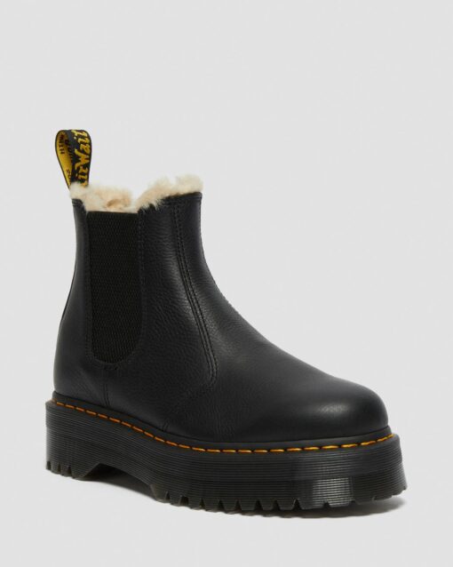 DR MARTENS STIVALI PLATFORM 2976 QUAD CON RIVESTIMENTO IN PELLICCIA