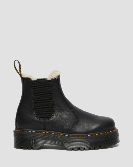 DR MARTENS STIVALI PLATFORM 2976 QUAD CON RIVESTIMENTO IN PELLICCIA