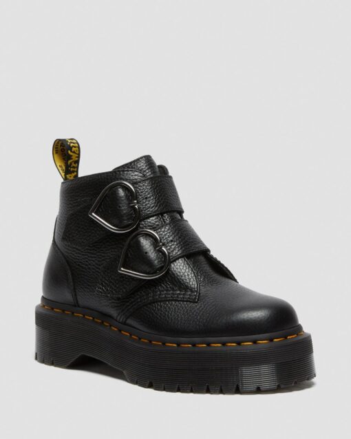 DR MARTENS STIVALI PLATFORM DI PELLE DEVON HEART (black)