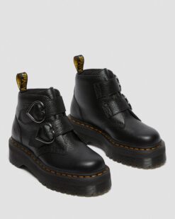 DR MARTENS STIVALI PLATFORM DI PELLE DEVON HEART (black)