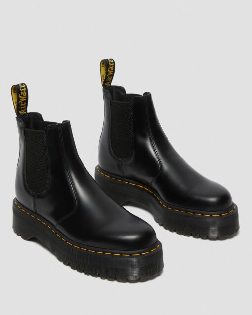 DR MARTENS STIVALETTI CHELSEA DI PELLE 2976 CON PLATFORM