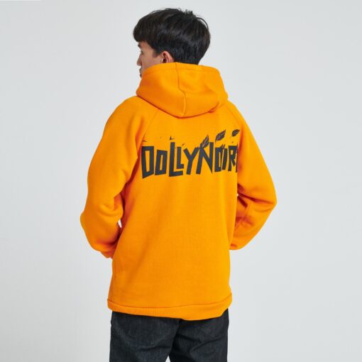 DOLLY NOIRE Logo Foglie Hoodie Orange