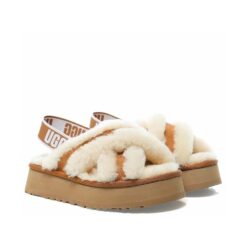 UGG DISCO CROSS SLIDES chestnut