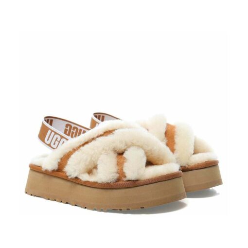 UGG DISCO CROSS SLIDES chestnut